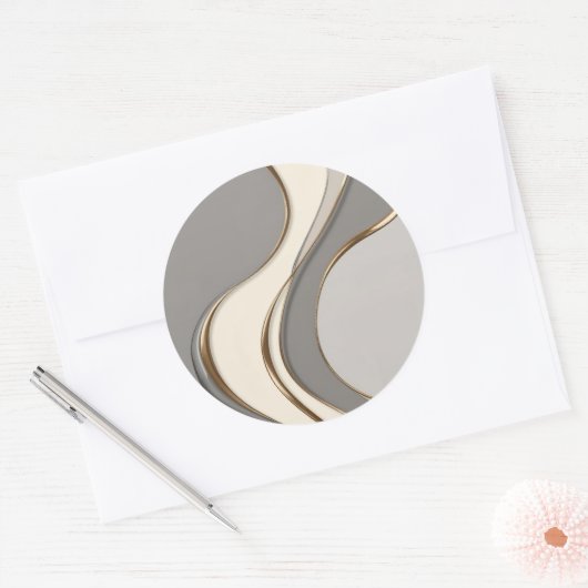 グラフィッククラシックのラウンドスタイリッシュステッカー ラウンドシール (封筒)