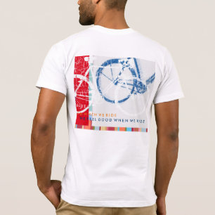 グラフィッククールアートと都市のインスパイア自転車 Tシャツ