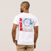 グラフィッククールアートと都市のインスパイア自転車 Tシャツ (裏面フル)