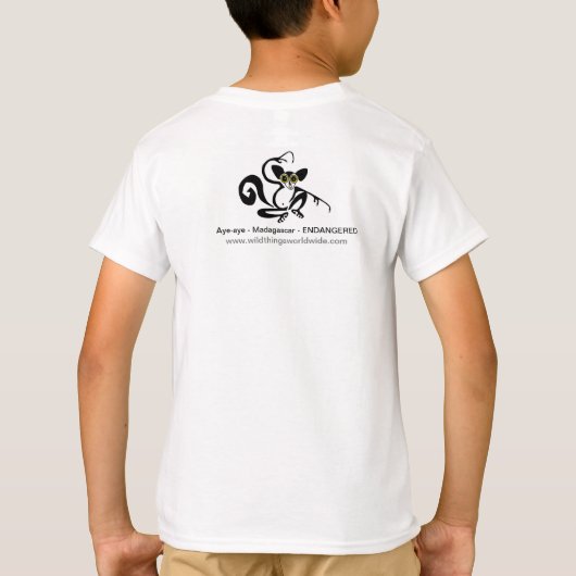 グラフィッククール – 私はAye-ayesを愛してい風変わりる – 野生生物 –  Tシャツ (裏面)