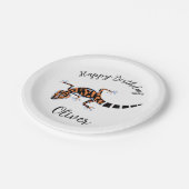 グラフィッククール- GECKO – 野生生物 – パーティー ペーパープレート (アングル)