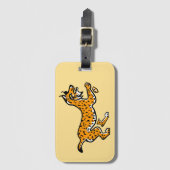 グラフィッククール- Iberian LYNX – 山猫 – 黄色 ラゲッジタグ (正面縦)