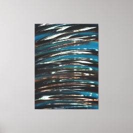 グラフィックグランジ波 キャンバスプリント