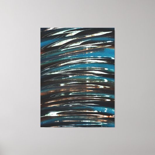 グラフィックグランジ波 キャンバスプリント (正面)