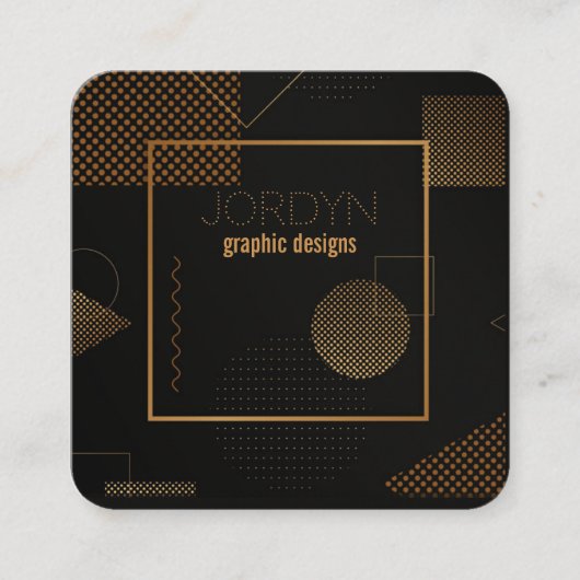 グラフィックコンテンポラリーデザイナー名刺 スクエア名刺 (正面)