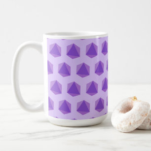 グラフィックサイコロラベンダー コーヒーマグカップ