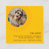 グラフィックサンハイ |デートすること名刺 コーリングカード (裏面)