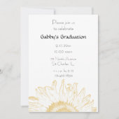 グラフィックサンフラワー卒業パーティー招待状 招待状 (正面)