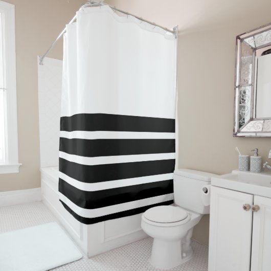 グラフィックシェイプアートイラストレーション シャワーカーテン (インサイチュ)