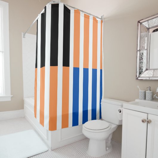 グラフィックシェイプアートイラストレーション シャワーカーテン (インサイチュ)