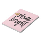 グラフィックシャインブライト文字と金ゴールドダイヤモンド ノートパッド (回転)