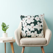 グラフィックシンプルスケッチ春ホワイトフラワーガーデン クッション (椅子)