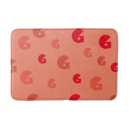 グラフィックシンボルイニシャルパターン バスマット