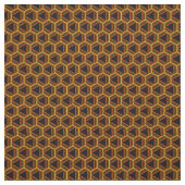 グラフィックジオメトリックパターン抽象芸術黒（黄色） ファブリック (見本)