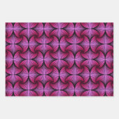 グラフィックジオメトリック3Dスキャロプファン品種パック ラッピングペーパーシート (正面3)