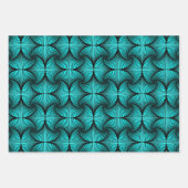 グラフィックジオメトリック3Dスキャロプファン品種パック ラッピングペーパーシート (正面2)