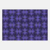 グラフィックジオメトリック3Dスキャロプファン品種パック ラッピングペーパーシート (正面)