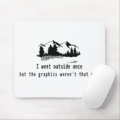 グラフィックスおもしろい・コンピューターのゲームが終わると外に出た マウスパッド (マウス)