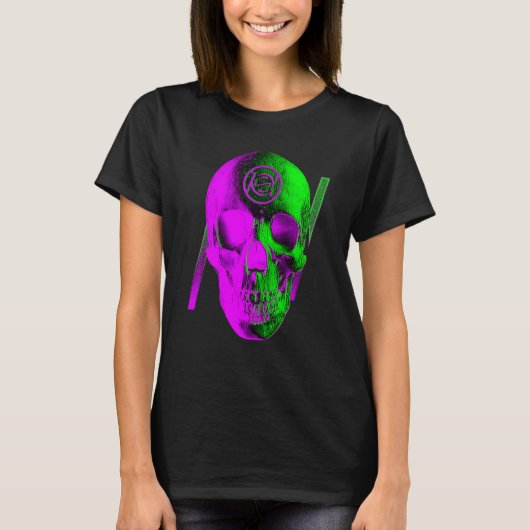 グラフィックスカルパープル Tシャツ (正面)