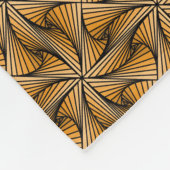 グラフィックスジオメトリック3Dスパイラルツイストオレンジ フリースブランケット (角)