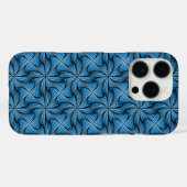 グラフィックスジオメトリ3Dらせん状ツイストブルー Case-Mate iPhoneケース (裏面 (横))
