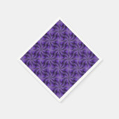 グラフィックスジオメトリ3Dスパイラルツイストパープル スタンダードカクテルナプキン (角)