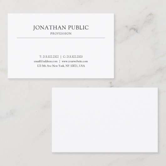 グラフィックスタイリッシュデザインプロフェッショナル平滑 名刺 (正面/裏面)