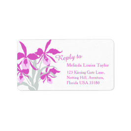 グラフィックスタイルのオーキッドカトレヤ住所 シール