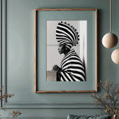 グラフィックストライプのグラマー:アヴァンギャルドポートレート ポスター