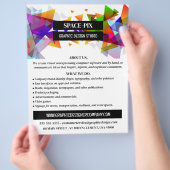 グラフィックス三角形デザイン、グラフィックスデザイン広告 チラシ (手)