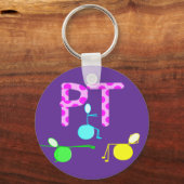 グラフィックス付き物理的なtherpistギフトユニークス キーホルダー (正面)