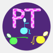 グラフィックス付き物理的なtherpistギフトユニークス ラウンドシール (正面)