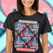 グラフィックス振動お祝いの対角線パターン Tシャツ