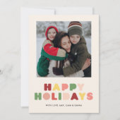 グラフィックタイプフォトホリデーカード シーズンカード (正面)