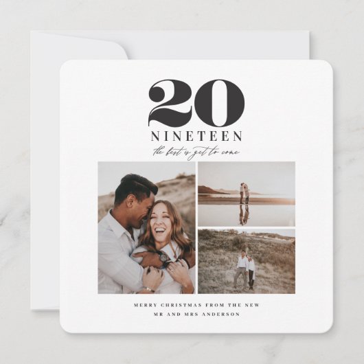 グラフィックタイポグラフィの年賀状 シーズンカード (正面)