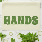 グラフィックタイポグラフィハンズキッチンディッシュタオル キッチンタオル (折り畳み)