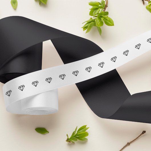 グラフィックダイヤモンドプリント サテンリボン