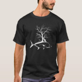 グラフィックツリー フィッシングロッド 魚 カバヤツメ 1 Tシャツ (正面)
