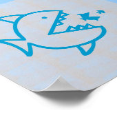 グラフィックデコレーション海ビーチ魚魚 ポスター (角)