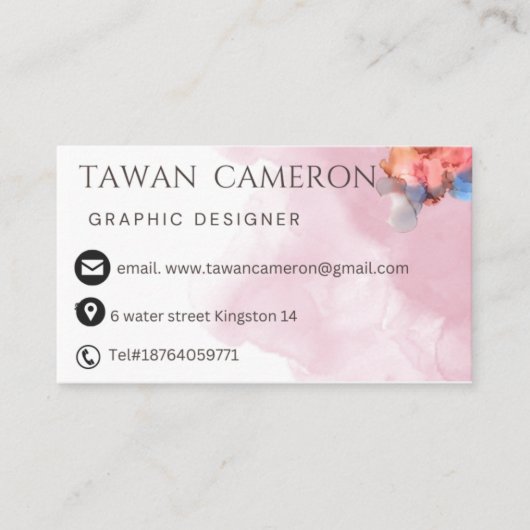 グラフィックデザイナーのプロフェッショナル 名刺 (正面)