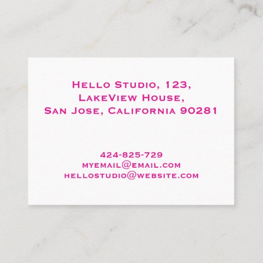 グラフィックデザイナーの名刺 名刺 (裏面)