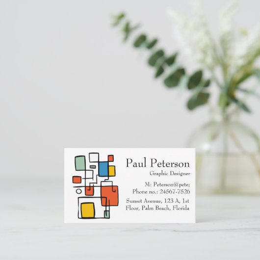 グラフィックデザイナーの名刺 名刺 (スタンド正面)