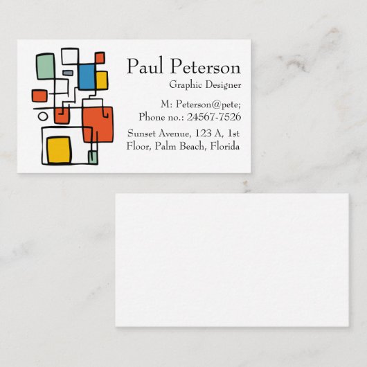 グラフィックデザイナーの名刺 名刺 (正面/裏面)