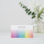 グラフィックデザイナーカラーパレッグラデーショントの名刺 名刺 (スタンド正面)