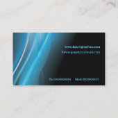 グラフィックデザイナー名刺ブルーウェーブ 名刺 (裏面)