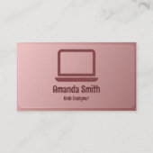 グラフィックデザイナー | くもの巣デザイナーピンクガラス 名刺 (正面)