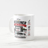 グラフィックデザイナー コーヒー おもしろ マグカップ デザイン (正面左)
