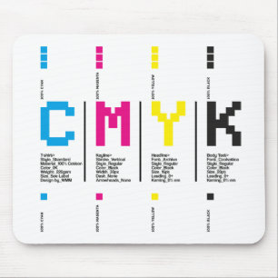グラフィックデザイナーCMYKインクプリント マウスパッド