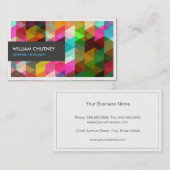 グラフィックデザイモダンナのカラフル抽象芸術パターン 名刺 (正面/裏面)