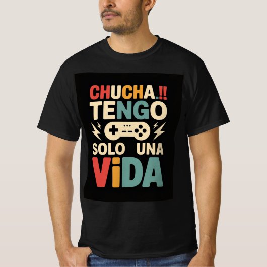 グラフィックデザインと文字Chucha!! – テンゴゾル Tシャツ (正面)